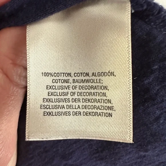 Anthropologie Akemi & Kin Salma Navy Blue Cold Shoulder Top - Picture 6 of 7